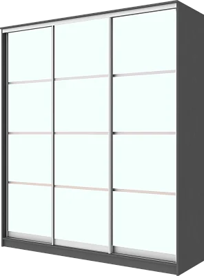 картинка Шкаф-купе 3-х дверный с матовым стеклом с разделителем 2200 2014 620 от магазина КУПИ КУПЕ